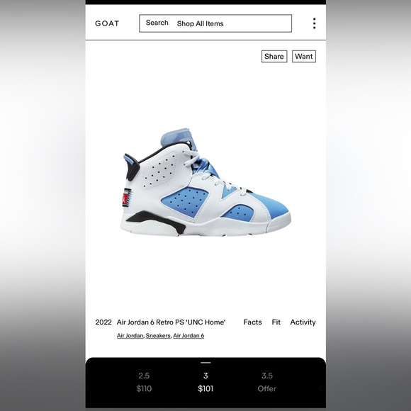 Jordan 6s UNC - Picture 7 of 7